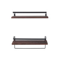 WANDREGALE SET, 2er Set Braun 15/42/13 cm - Braun, Metall (15/13/42cm) - Mobili Rebecca
