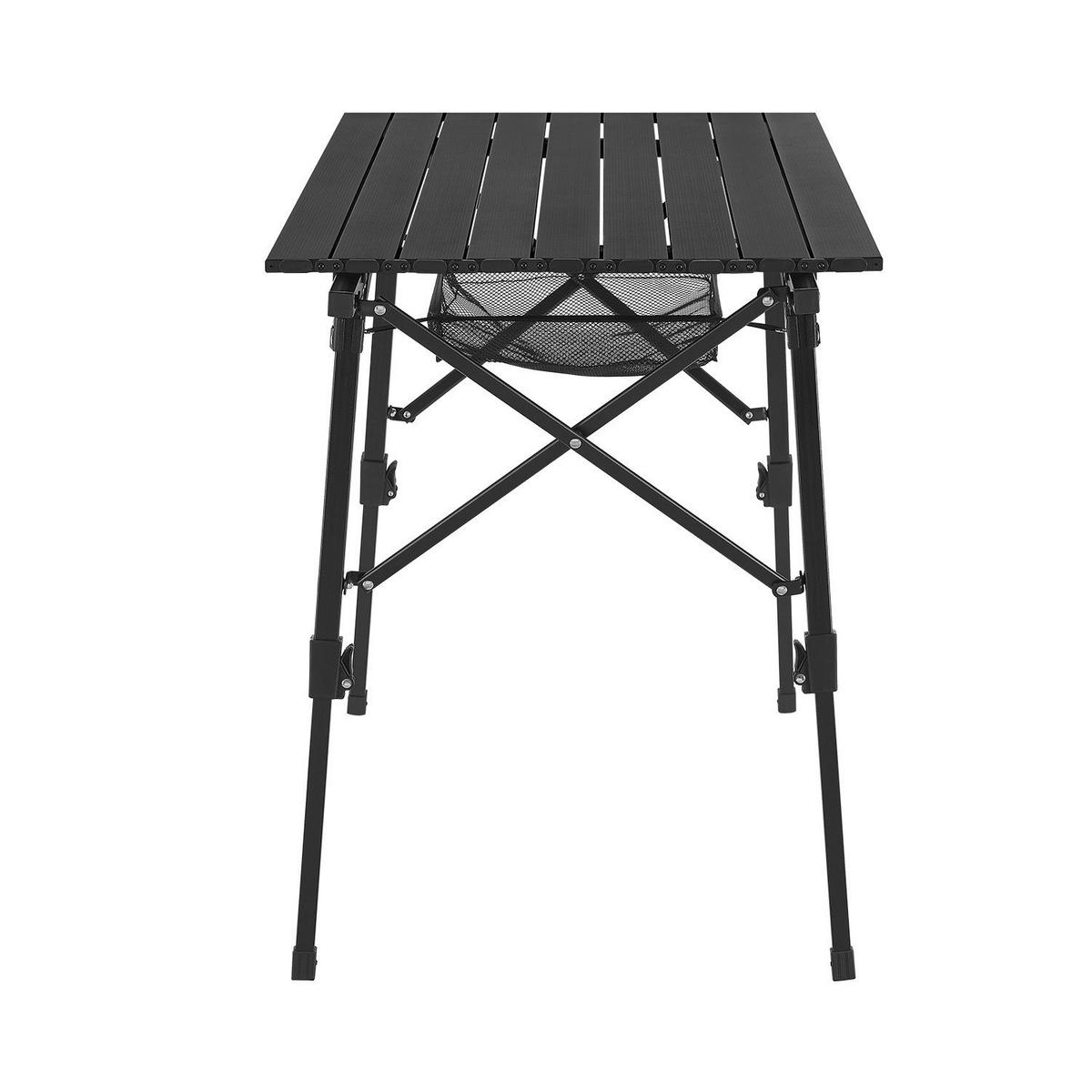 CAMPINGTISCH Picco faltbar schwarz - Schwarz, Metall (90/52/68cm) - Juskys