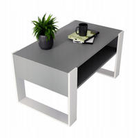 COUCHTISCH Karo92 92/45/53,6 - Dunkelgrau/Weiß, Holzwerkstoff (54/92/45cm) - RAUMHIRSCH FURNITURE