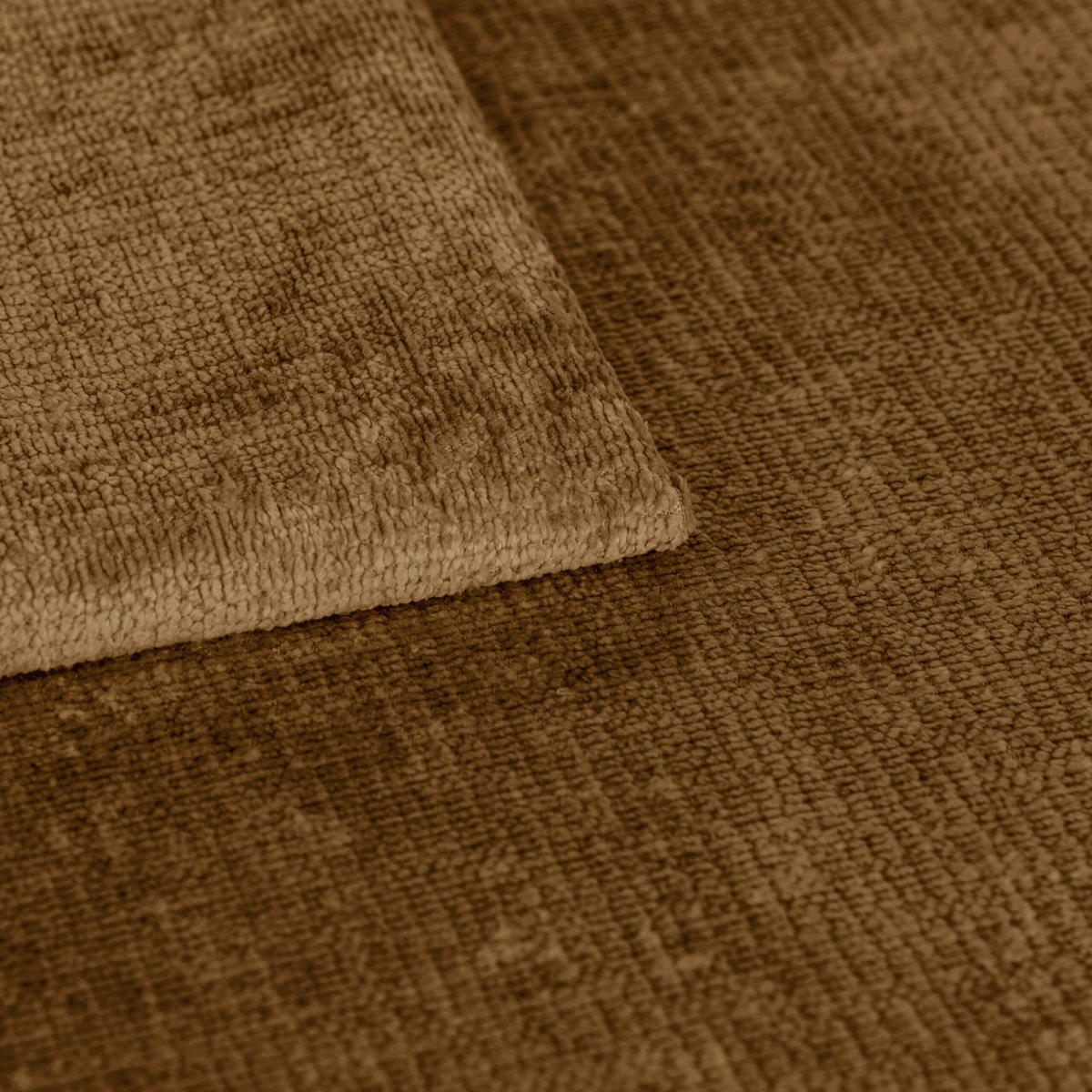 ECKSOFA Mit Schlaffunktion Und Bettkasten, Chenille-Stoff Perfecto, Honigfarbe, Rechts, HELA II - Honig, Holz (280/184cm) - Kaiser Möbel