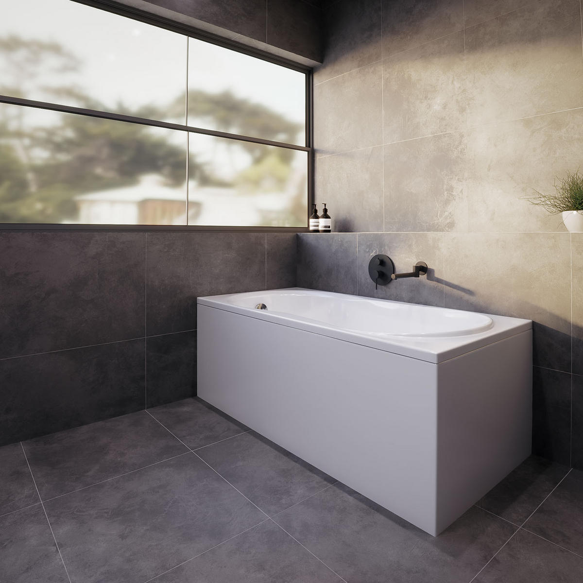 BADEWANNE Rechteck GRACJA 120/75 mit Schürze Ablauf Füße - Weiß, Kunststoff (75/54.5/120cm) - bad land