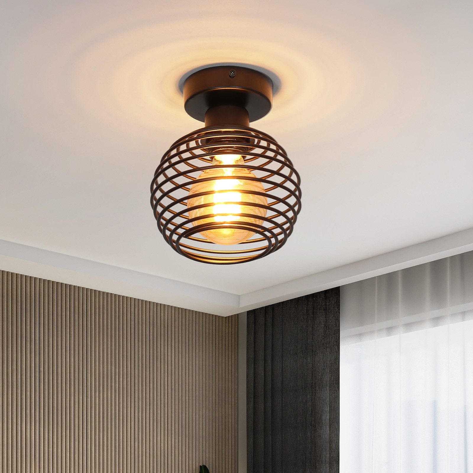 Thumbnail - Nettlife Led-Deckenleuchte, Schwarz, Metall, 16x16x16 cm, Lampen & Leuchten, LED Beleuchtung, LED-Deckenleuchten