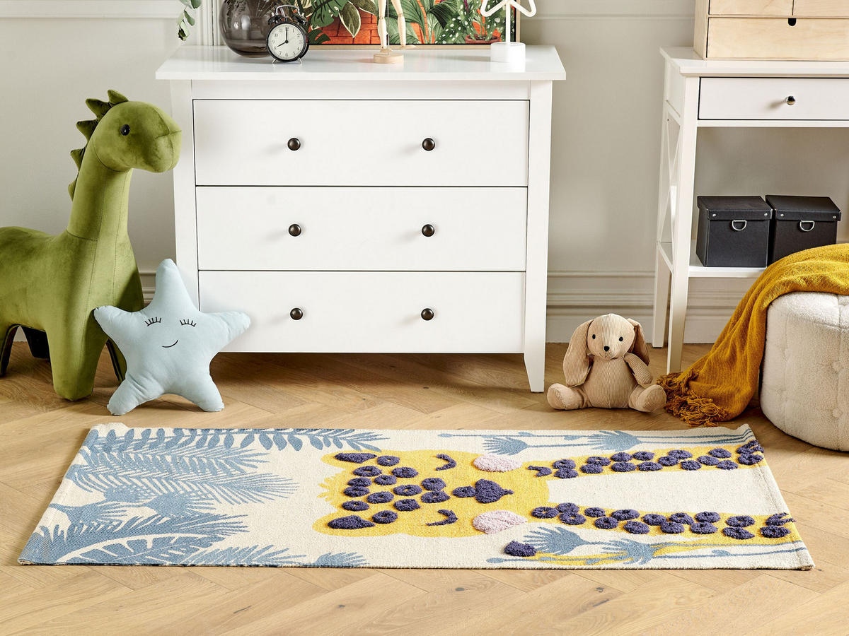 KURZFLOR-KINDERTEPPICH Luas 150/80 cm - Multicolor, Textil (80/150cm) - Beliani