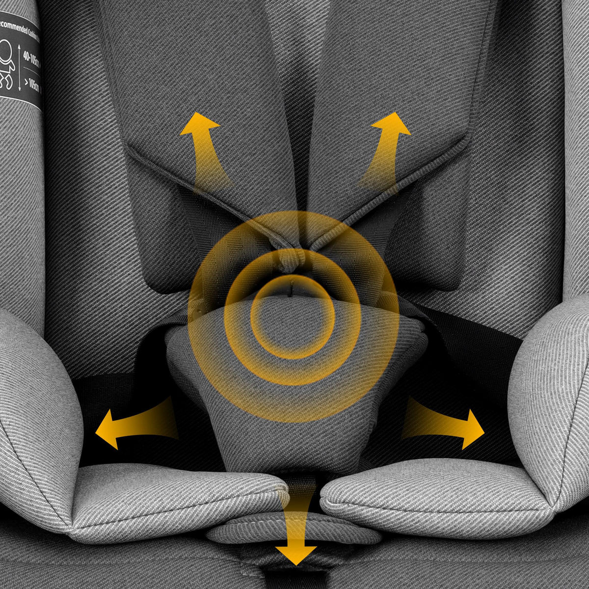 AUTOKINDERSITZ 360° Drehbarer i-Size Kindersitz mit ISOFIX, 40-150 cm - Grau, Textil (51/80/57cm) - BEXEVUE