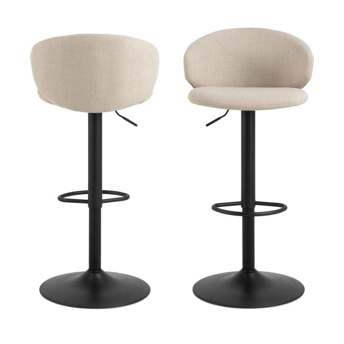 BARHOCKER - Beige - 2er-Set - Beige, Textil (46/107/38cm) - Drawer