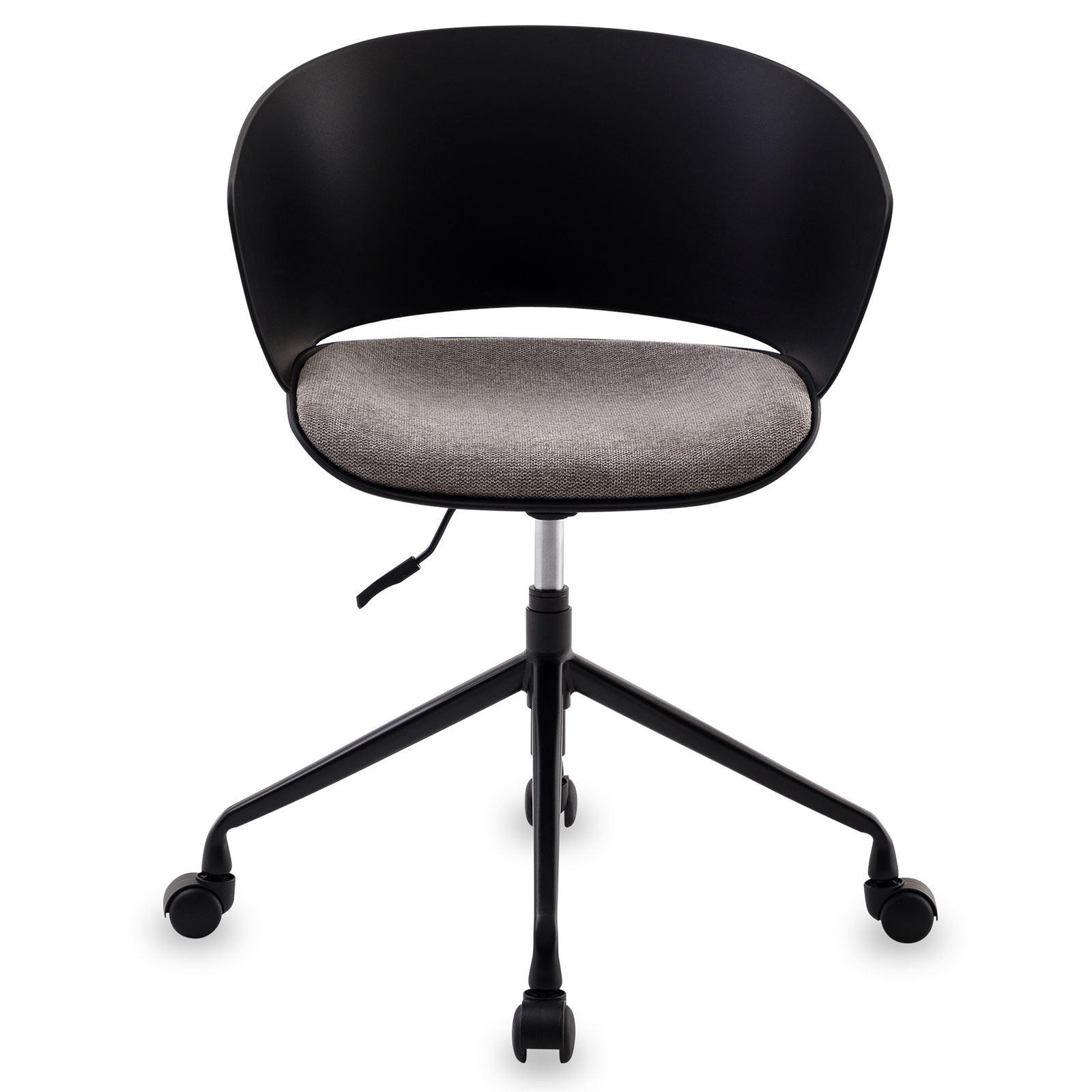 DREHSTUHL DAGMA schwarz/grau - Schwarz/Grau, Textil/Metall (59/82/57cm) - IDIMEX