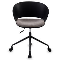 DREHSTUHL DAGMA schwarz/grau - Schwarz/Grau, Textil/Metall (59/82/57cm) - IDIMEX