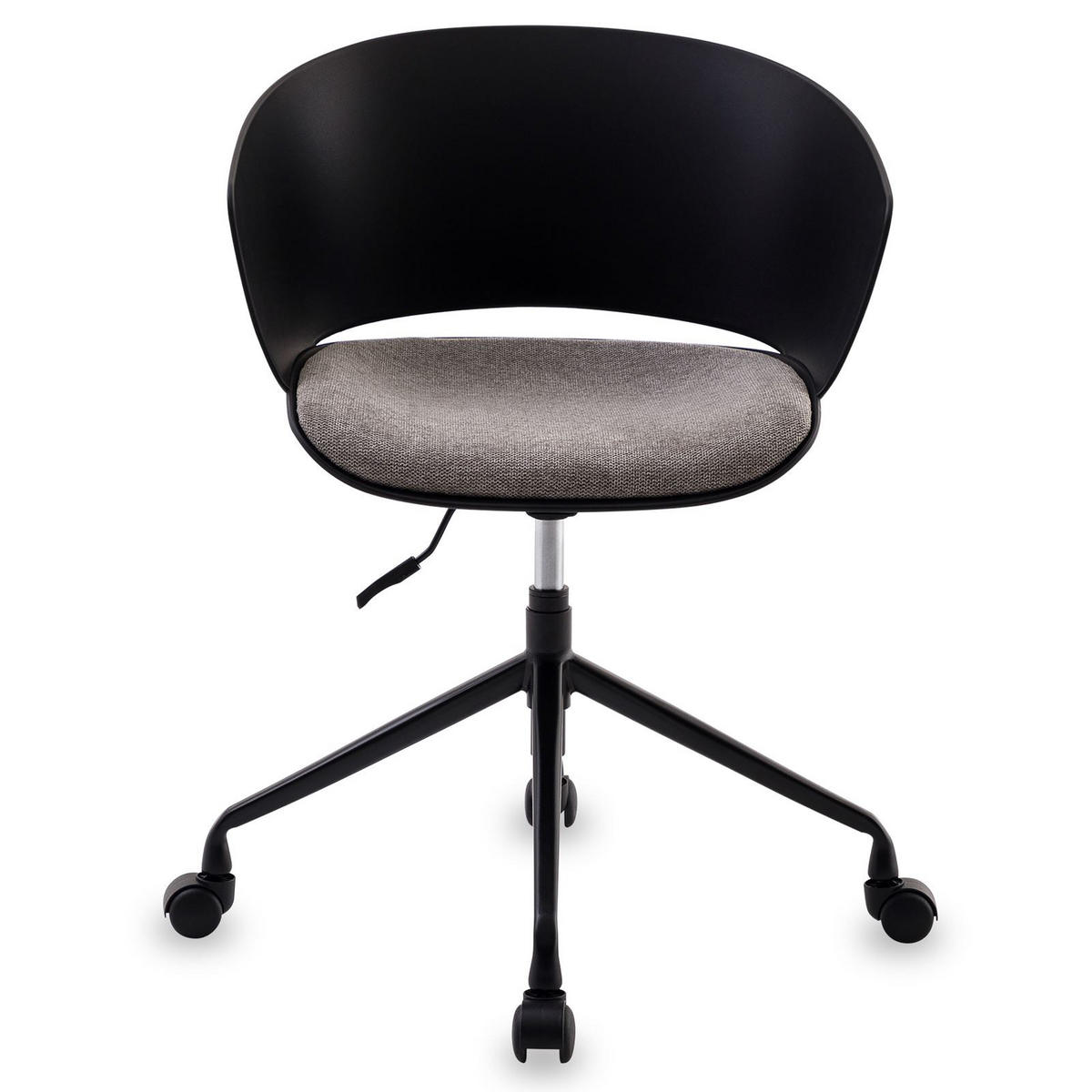 DREHSTUHL DAGMA schwarz/grau - Schwarz/Grau, Textil/Metall (59/82/57cm) - IDIMEX