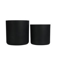 PFLANZENTOPF-SET Beton, schwarz, Ø 34 & 40 cm, für Garten & Terrasse - Schwarz, Keramik (33.8/32.3cm) - Biohort