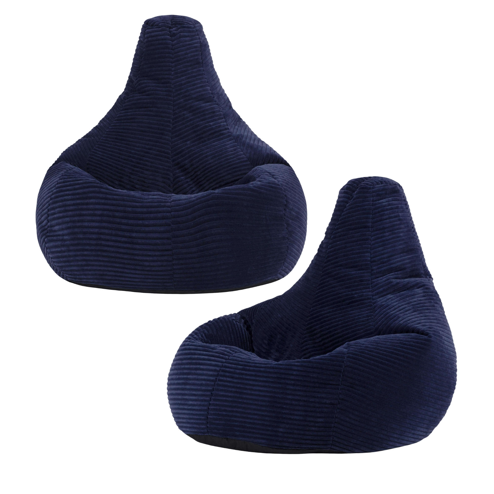 SITZSACK für Kinder Sessel aus Cord 2-tlg. - Dunkelblau, Textil (69/59/65cm) - icon