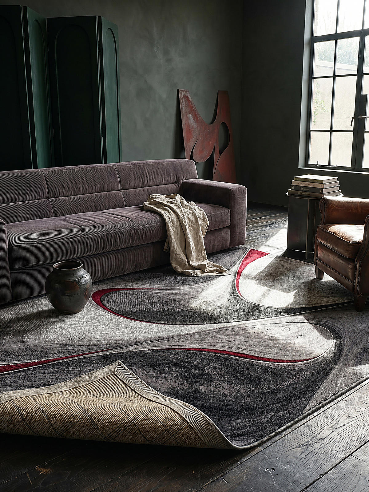 KURZFLORTEPPICH Abstrakt BIENO Polypropylen Rot 160 x 230 cm - Rot, Textil (160/230cm) - KADIMA DESIGN