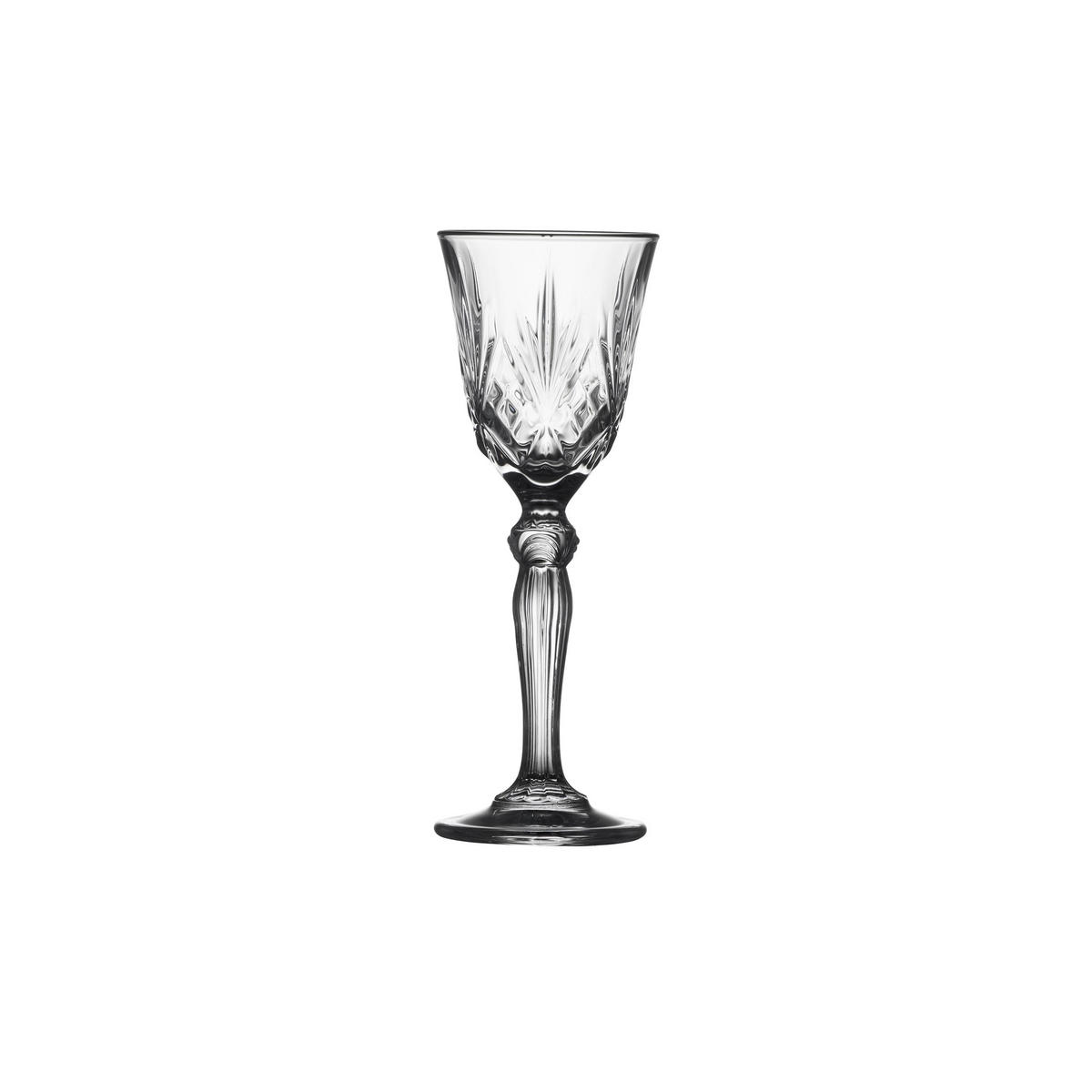 SCHNAPSGLAS Melodia 4er Set, Kristallglas, Transparent, 50 ml - Transparent, Glas (0.05L) - Lyngby Glas