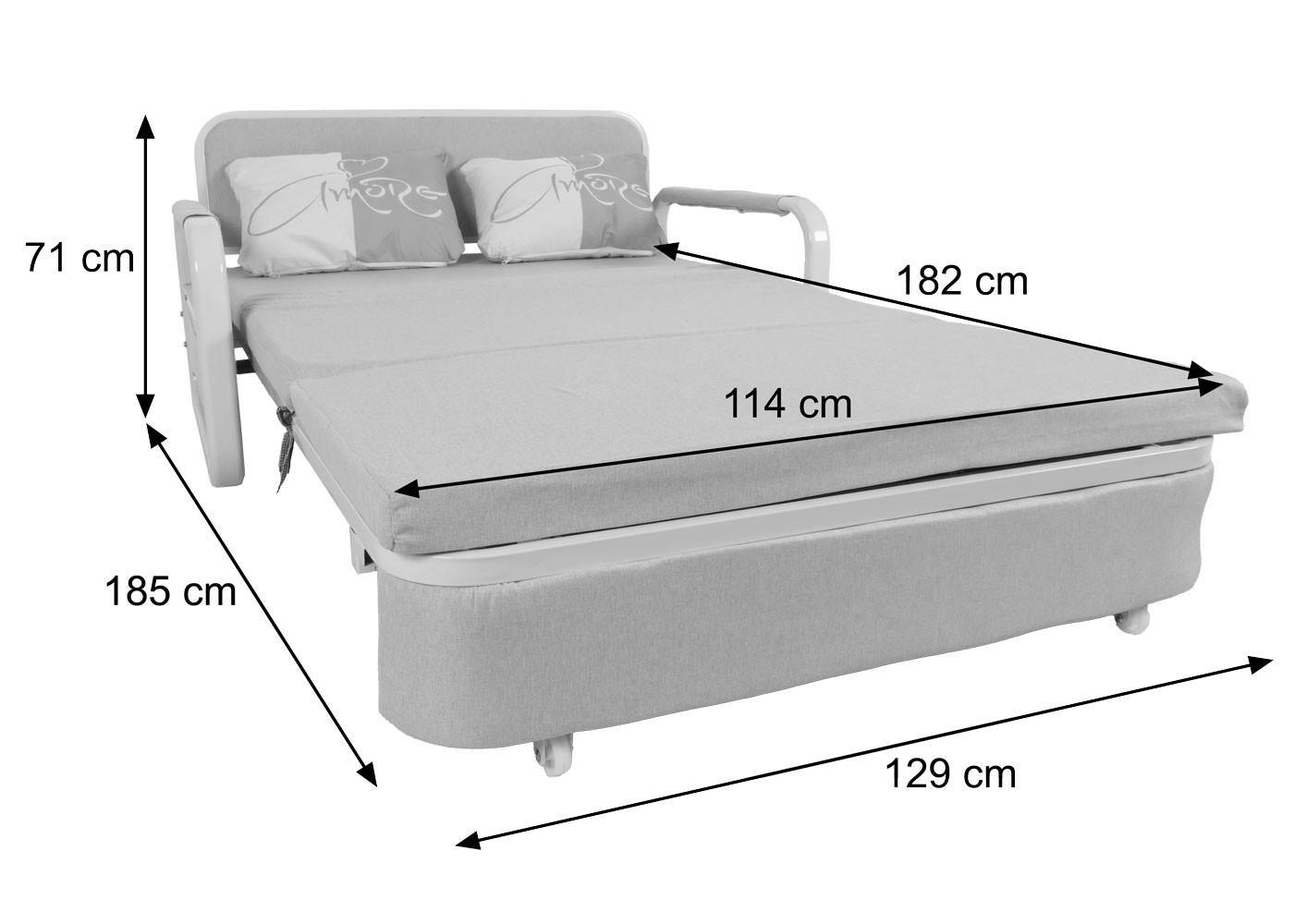 Thumbnail - MCW Schlafsofa, Beige, Textil, 130x71x185 cm, Wohnzimmer, Sofas & Couches, Schlafsofas