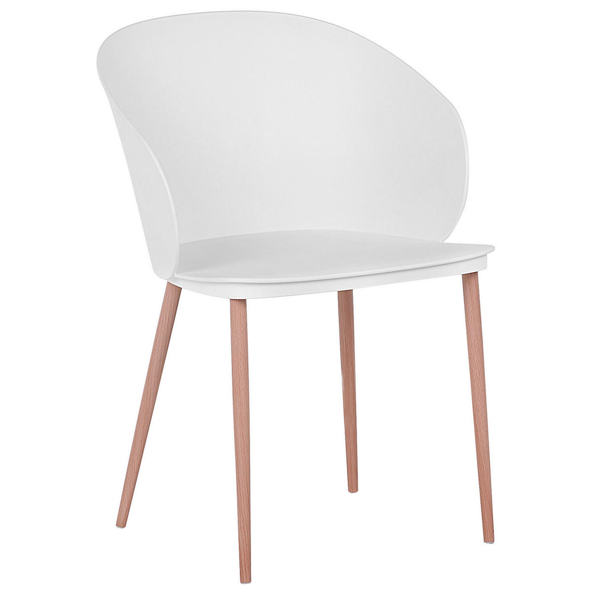ÉTKEZŐSZÉK 2 darabos Szett Műanyag Fehér Blaykee - fehér, műanyag/fém (48/81/52cm) - Beliani