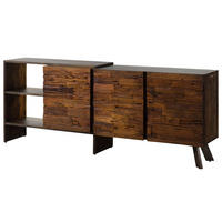 SIDEBOARD Akazie / Altholz 205x40x83 braun lackiert SEVILLA #11 - Braun, Holz (205/83/40cm) - Massivmoebel24
