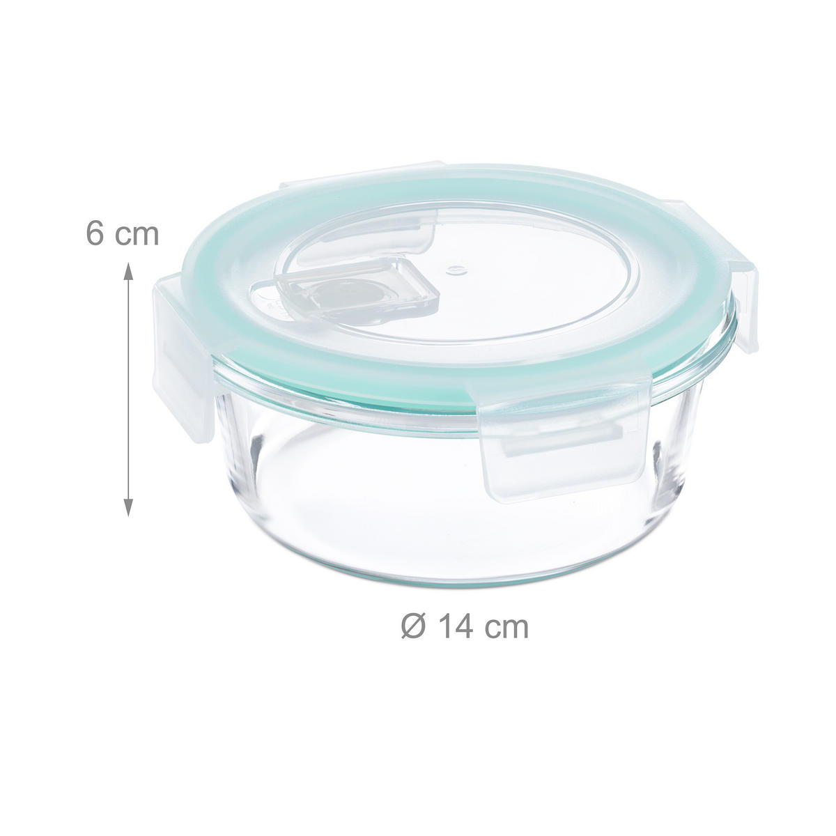 SÚPRAVA sklenených dóz - priehľadné, plast/sklo (13.5/6/13.5cm) - Relaxdays