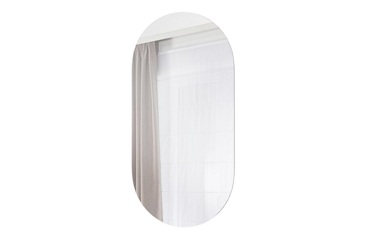 SPIEGEL CATTA mit einer länglichen Form, silber - Silberfarben, Glas (45/90/2cm) - KONSIMO®