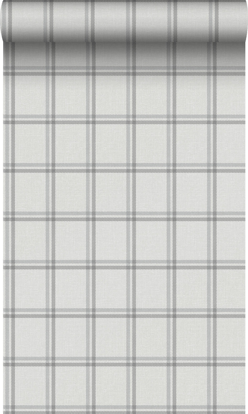 TAPETE Karomuster 53 cm x 10.05 m - Grau, Papier (53/1000cm) - Origin Wallcoverings