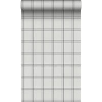 TAPETE Karomuster 53 cm x 10.05 m - Grau, Papier (53/1000cm) - Origin Wallcoverings