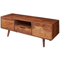 LOWBOARD Massivholz Landhausstil mit Stauraum Handgefertigt - Braun, Holz (135/51/45cm) - KADIMA DESIGN