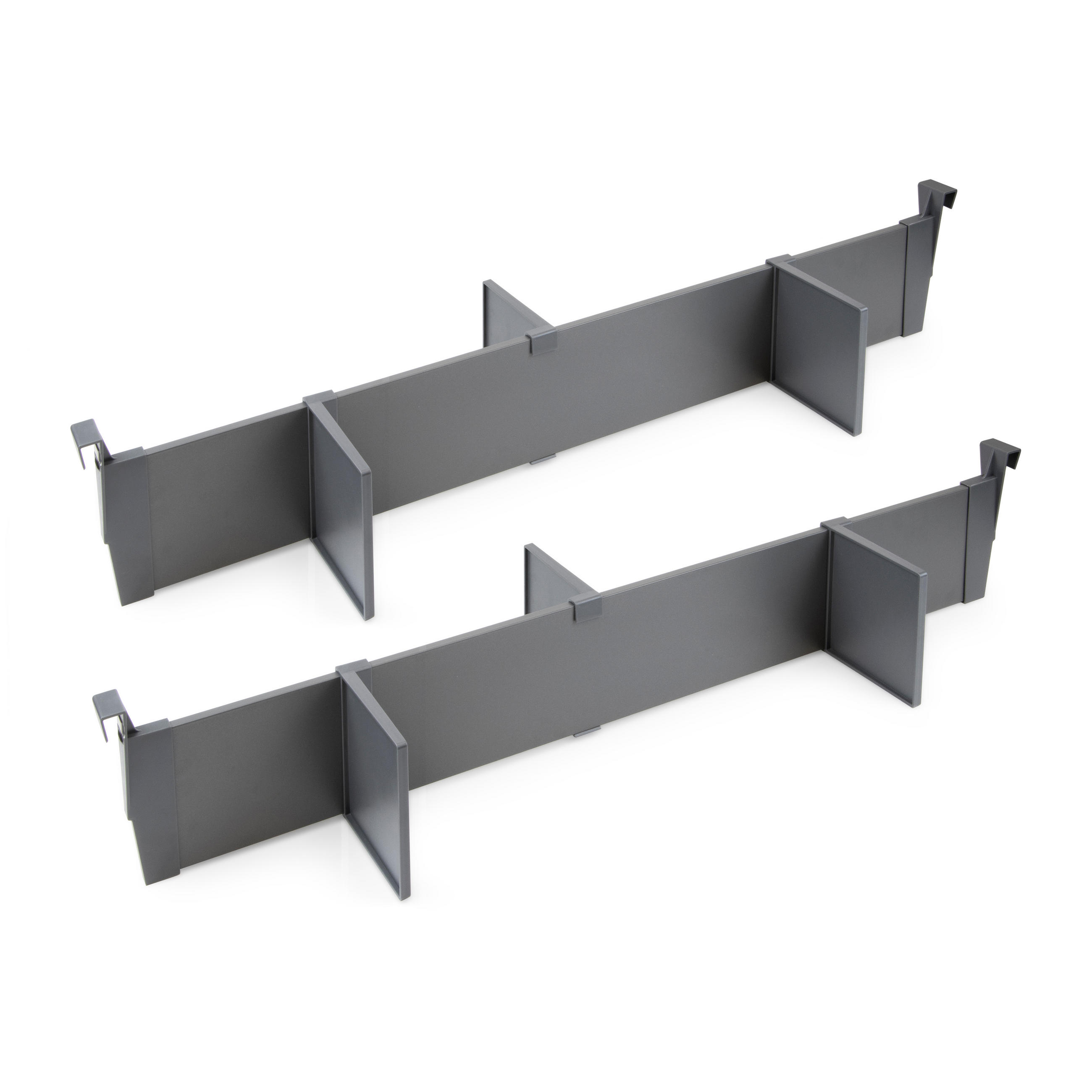 TRENNWANDSET für die Innenausstattung der Schubladen Vertex-Concept, Breite 900mm, Aluminium und Kunststoff, Anthrazitgrau - Anthrazit, Metall (16/5.5/81cm) - EMUCA
