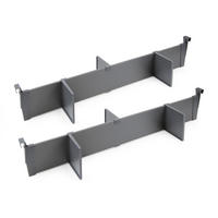 TRENNWANDSET für die Innenausstattung der Schubladen Vertex-Concept, Breite 900mm, Aluminium und Kunststoff, Anthrazitgrau - Anthrazit, Metall (16/5.5/81cm) - EMUCA