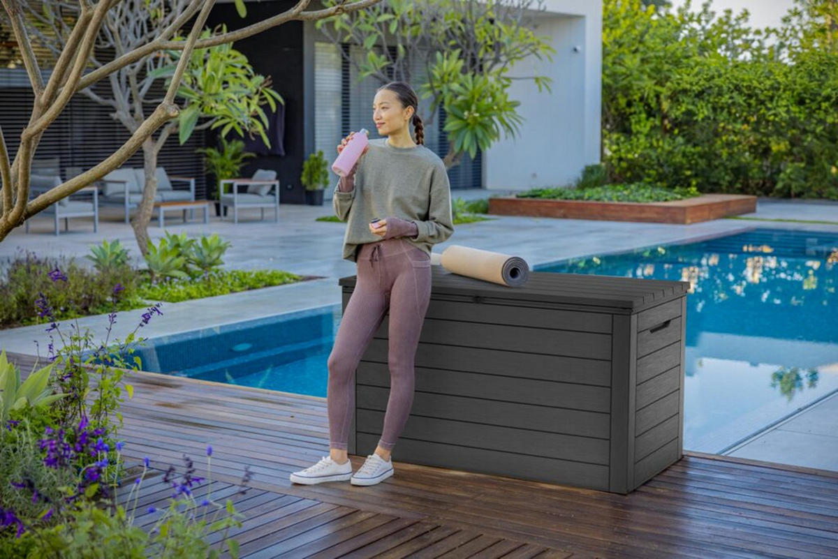 GARTENBOX Ontario - Dunkelgrau, Kunststoff (67.4/73.7/129cm) - Keter