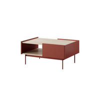 COUCHTISCH Croma 97x45x65 cm - Modern Wohnzimmertisch Gefertigt aus Robuster Laminierter Spanplatte - Keramik rot - Rot, Holzwerkstoff (45/97/65cm) - Chilly