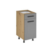 UNTERSCHRANK 40 cm – Nexa D40S1 – Beige / Push-to-Open Mechanismus - Beige, Holzwerkstoff (40/82/47cm) - ROYAL24_MARKT