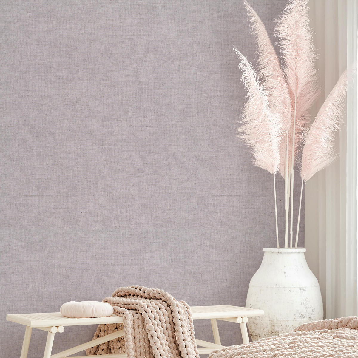 VLIESTAPETE Uni Tapete rosa - Rosa, Papier (53/1005cm) - marburg