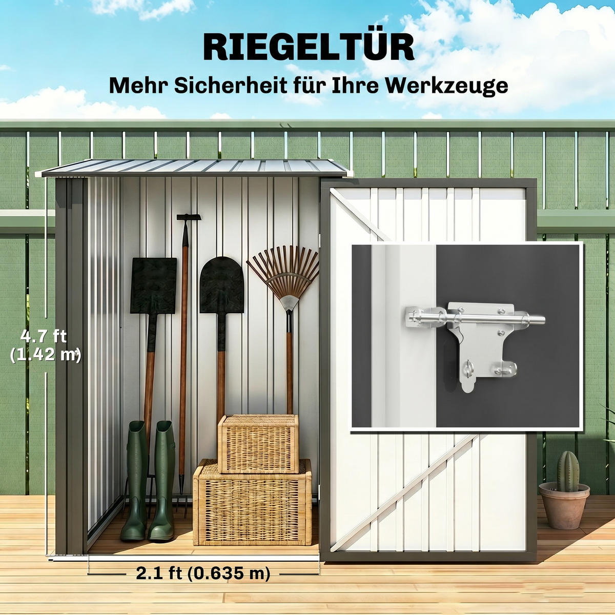 GARTENHAUS Dunkelgrau 1 Stück - Dunkelgrau, Kunststoff/Metall (100/160/103cm) - GiPP