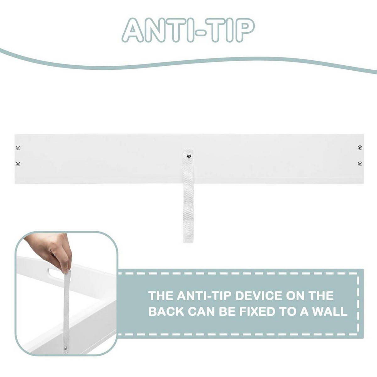 WICKELAUFSATZ für Kommode, 70x10x75 cm, Weiß - Weiß, Holzwerkstoff (70/10/75cm) - Woltu