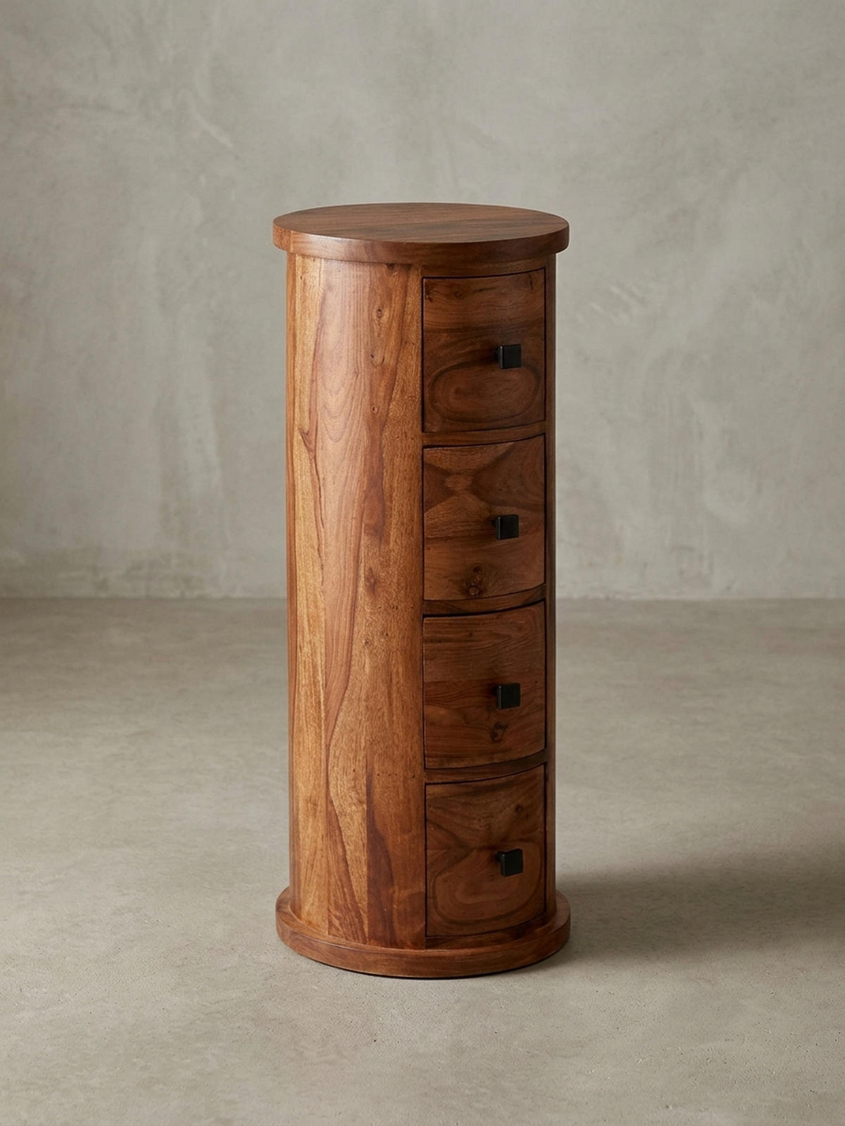 KOMMODE – Massivholz, rustikal, 4 Schubladen, viel Stauraum - Braun, Holz/Metall (35/85/35cm) - KADIMA DESIGN