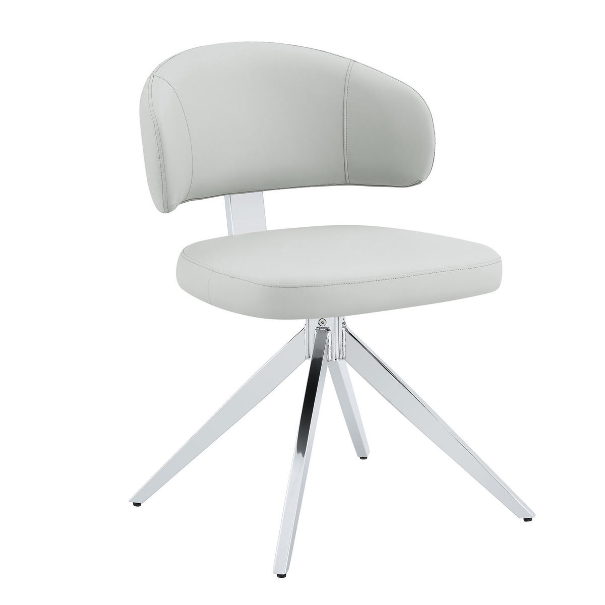 STUHL-SET DE-36678 2 Stück 360° drehbar mit Polsterung Grau - Hellgrau, Metall (50.5/77/54.5cm) - ComfortXL