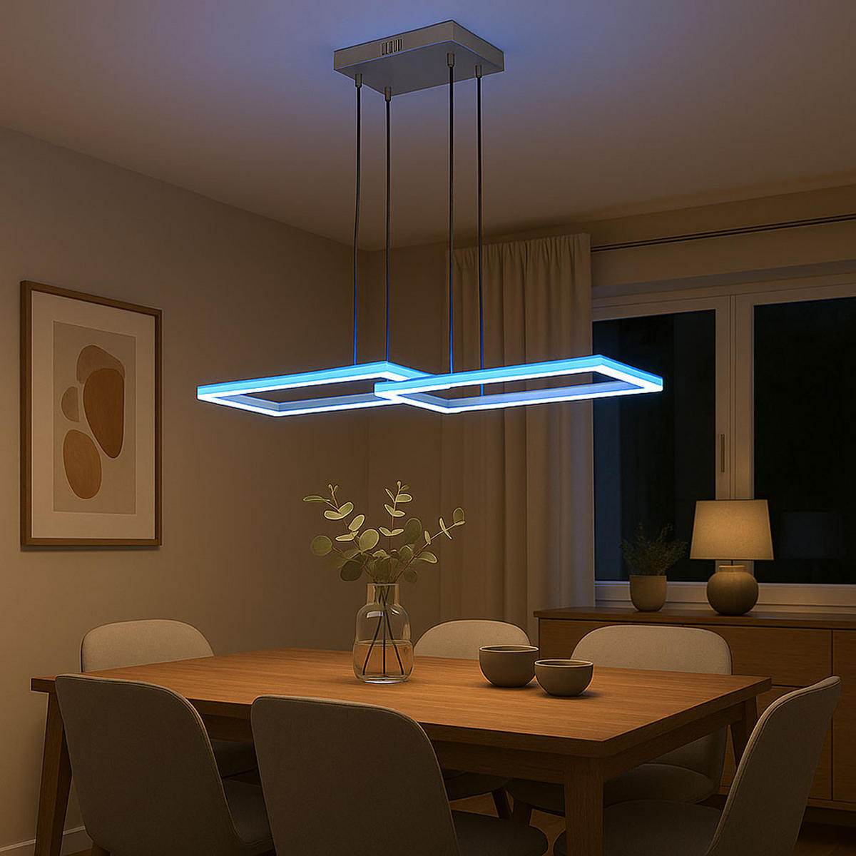 LED DECKENLEUCHTE Salmos Silber - Silberfarben, Metall (119.5/25.5/120cm) - Globo Lighting