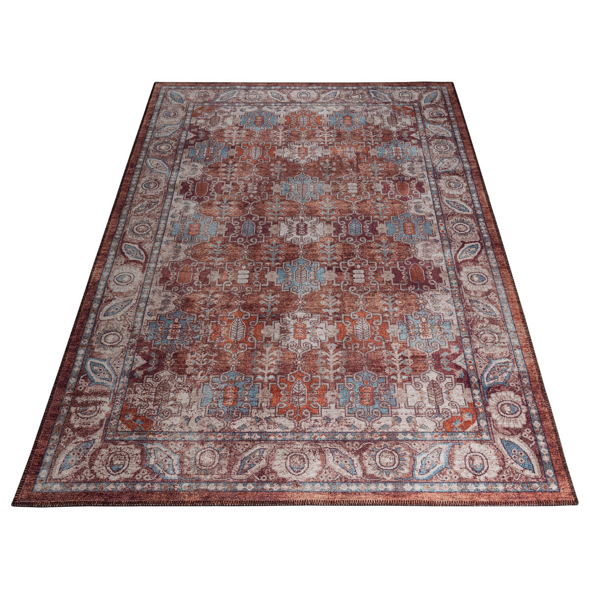 TEPPICH DUBAI rot vintage 90/150 cm - Rot, Textil (90/150cm) - Tapiso