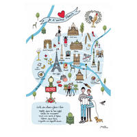 GESCHIRRTUCH Carte Paris weiß 48 x 72 cm - Weiß, Textil (72/48cm) - Winkler