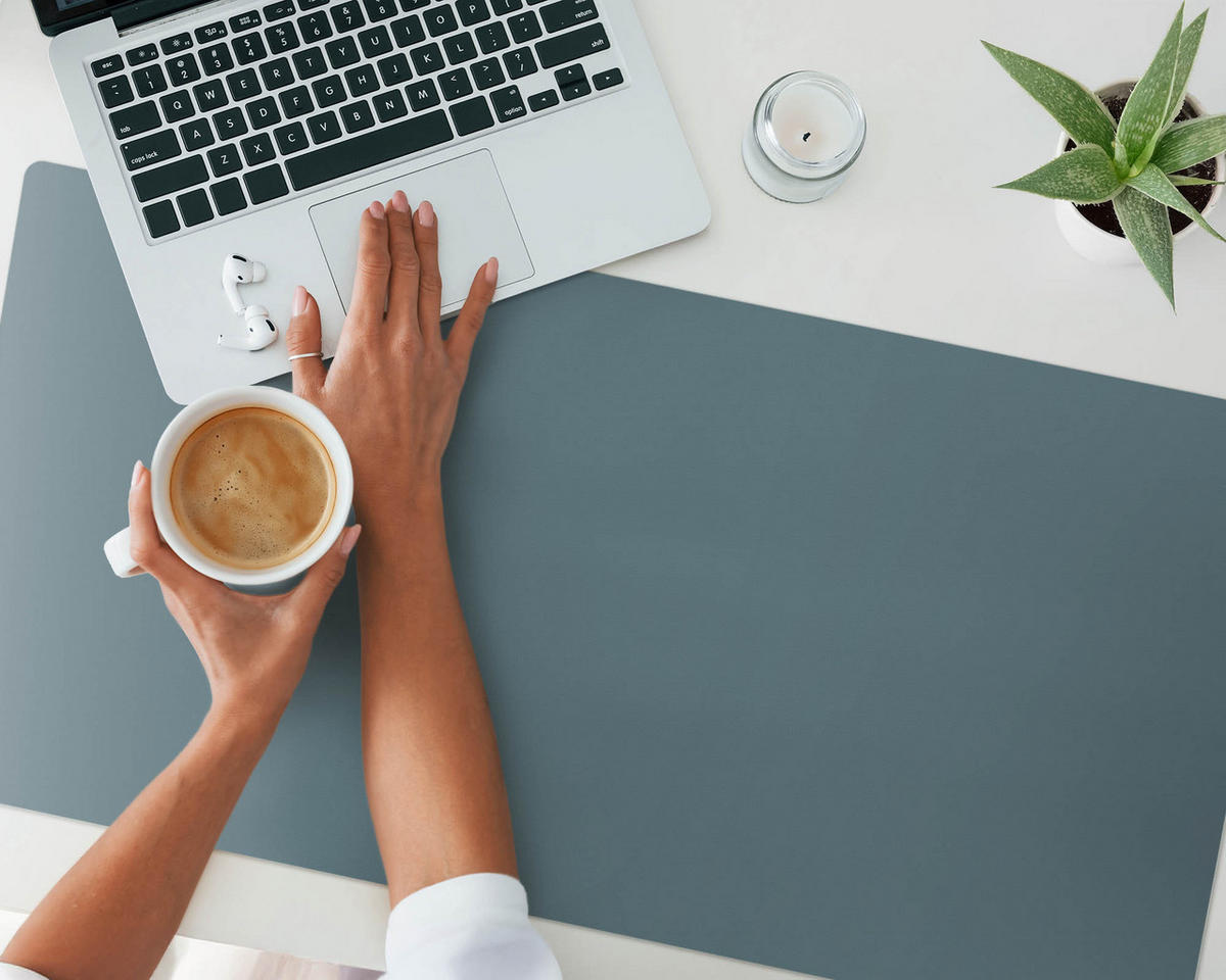 SCHREIBTISCHUNTERLAGE 100x50 cm Türkis - Petrol, Kunststoff (100/50/1.6cm) - Wallfluent