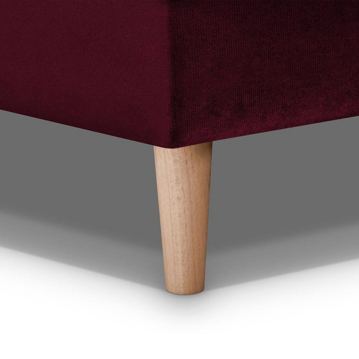 ROHOVÁ POHOVKA Halant s úložným prostorem, univerzální otoman, velurová látka, bordó - bordeaux, textil (220/140cm) - Beautysofa