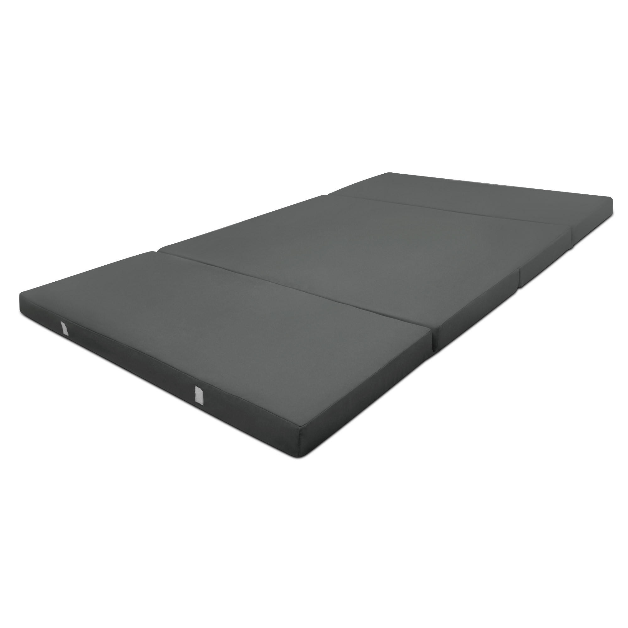 KLAPPMATRATZE Campix 195/120/7 cm Anthrazit - Dunkelgrau, Textil (195/120/7cm) - Beautissu 