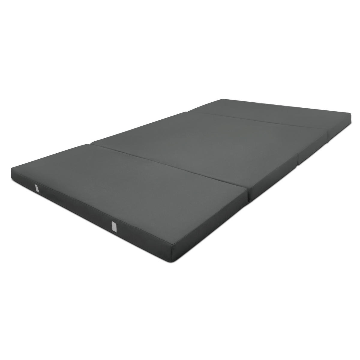 KLAPPMATRATZE Campix 195/120/7 cm Anthrazit - Dunkelgrau, Textil (195/120/7cm) - Beautissu 