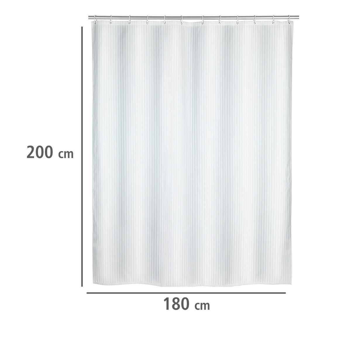 DUSCHVORHANG Palais 200/180/200 cm - Weiß, Textil (180/200cm) - Wenko