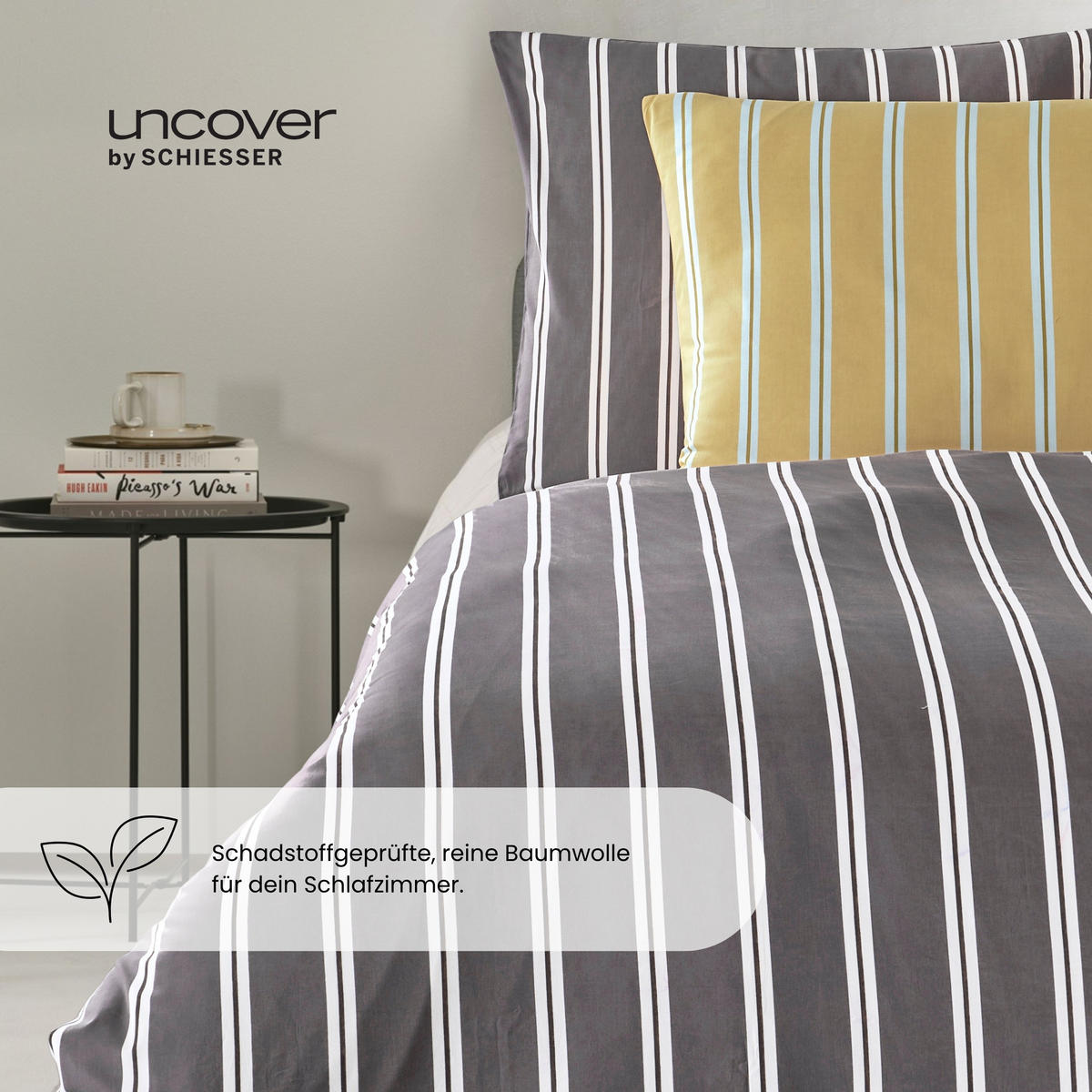 BETTWÄSCHESET Colorado - Renforcé - 2-teilig - 135x200cm - Dunkelgrau - Dunkelgrau, Textil (135/200cm) - Uncover by Schiesser