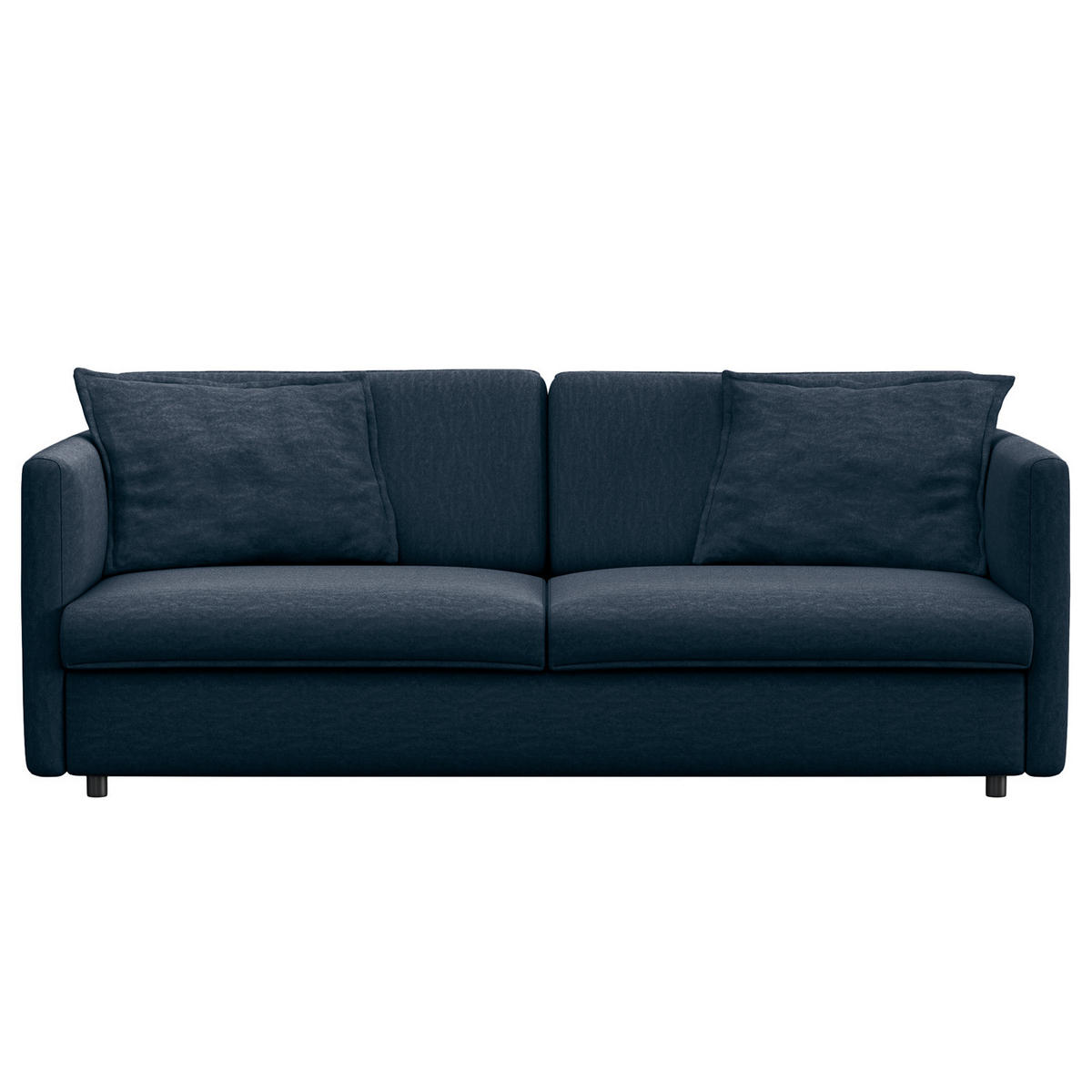 3-SITZER SOFA - Blau/Schwarz, Kunststoff/Textil (219/84/117cm) - home24