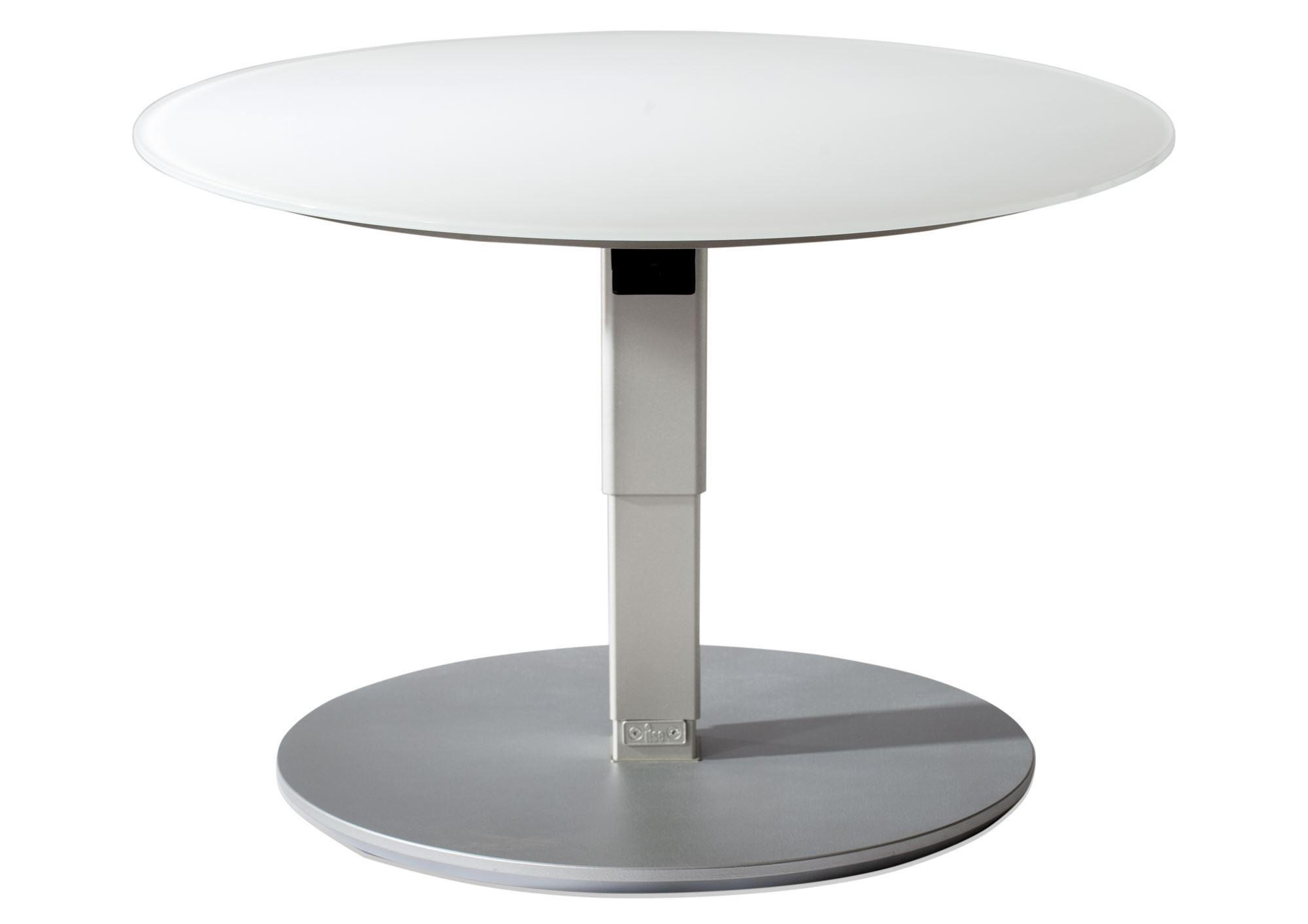 FUNKTIONSTISCH höhenverstellbar Cali 80 x 80 x 39-76 Couchtisch Weiß/Perlsilber - Weiß, Holz (80/80/39cm) - 58aufmkessel