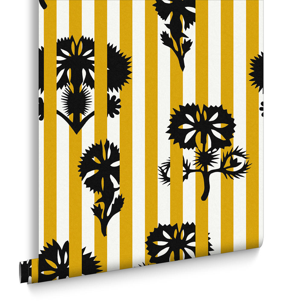 VLIESTAPETE Mustard Blümen - Gelb, Papier/Kunststoff (52/1000cm) - Graham & Brown