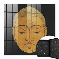 SCHLÜSSELBOX Schwarz 30x30 cm- Türöffnung nach rechts - Stille Meditation - Schwarz, Metall (30/30/5cm) - TULUP
