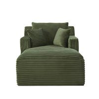 CHAISELONGUE 3-in-1 Cord Grün ohne Montage - Grün, Kunststoff (100/82/166cm) - Meubliv