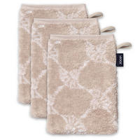 WASCHLAPPEN Unisex Doubleface Beige 3er Pack Baumwolle - Beige, Textil (16/22cm) - Joop!