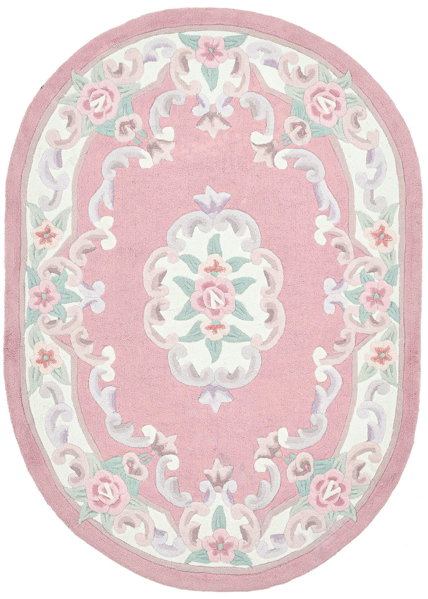 Theko Handtuftteppich Rosa 190x290 cm